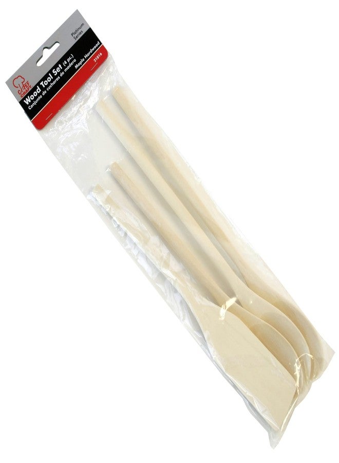 Chef Craft Classic Wooden Tool Set, 4 piece set, Natural - Image 2