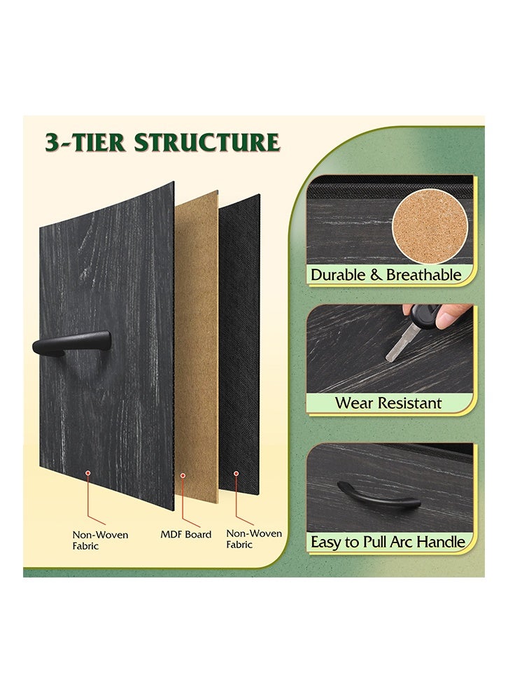 keke Dressing Model with Electric 16 Drawers for inside Home Room Storage Cabinet 55.51" inches With Black Color - Image 5