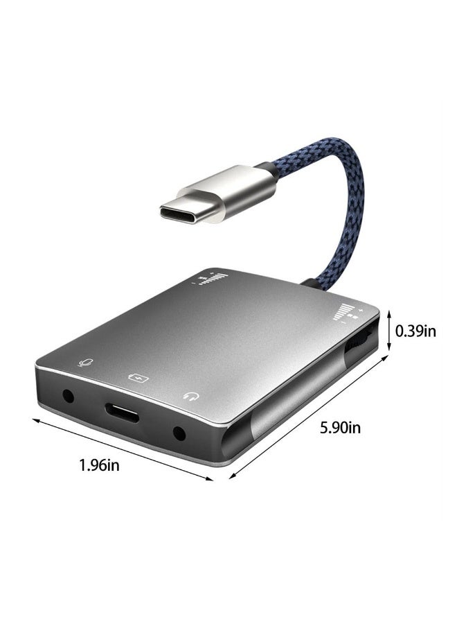 Sound Card Audio Charging Converter, External Sound Card, Born for Live Streaming, Fully Compatible with Type C Phones and Devices, Plug & Play, No Drivers Needed (Black)  - Image 5