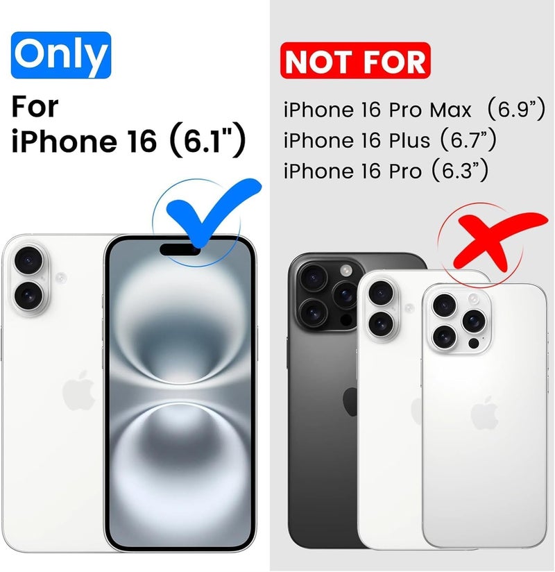 VONZEE Compatible for iPhone 16 6.1'' Back Case Glitter Ring Cute Shiny Colorful Bling Case (Compatible with Magsafe) Transparent PC+TPU Glossy Shiny Cover for Girls Women,Pink - Image 2