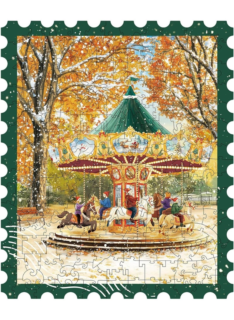 ROBOTIME Rowood Golden Autumn Carousel Wooden Jigsaw Puzzle TA008 - Image 5