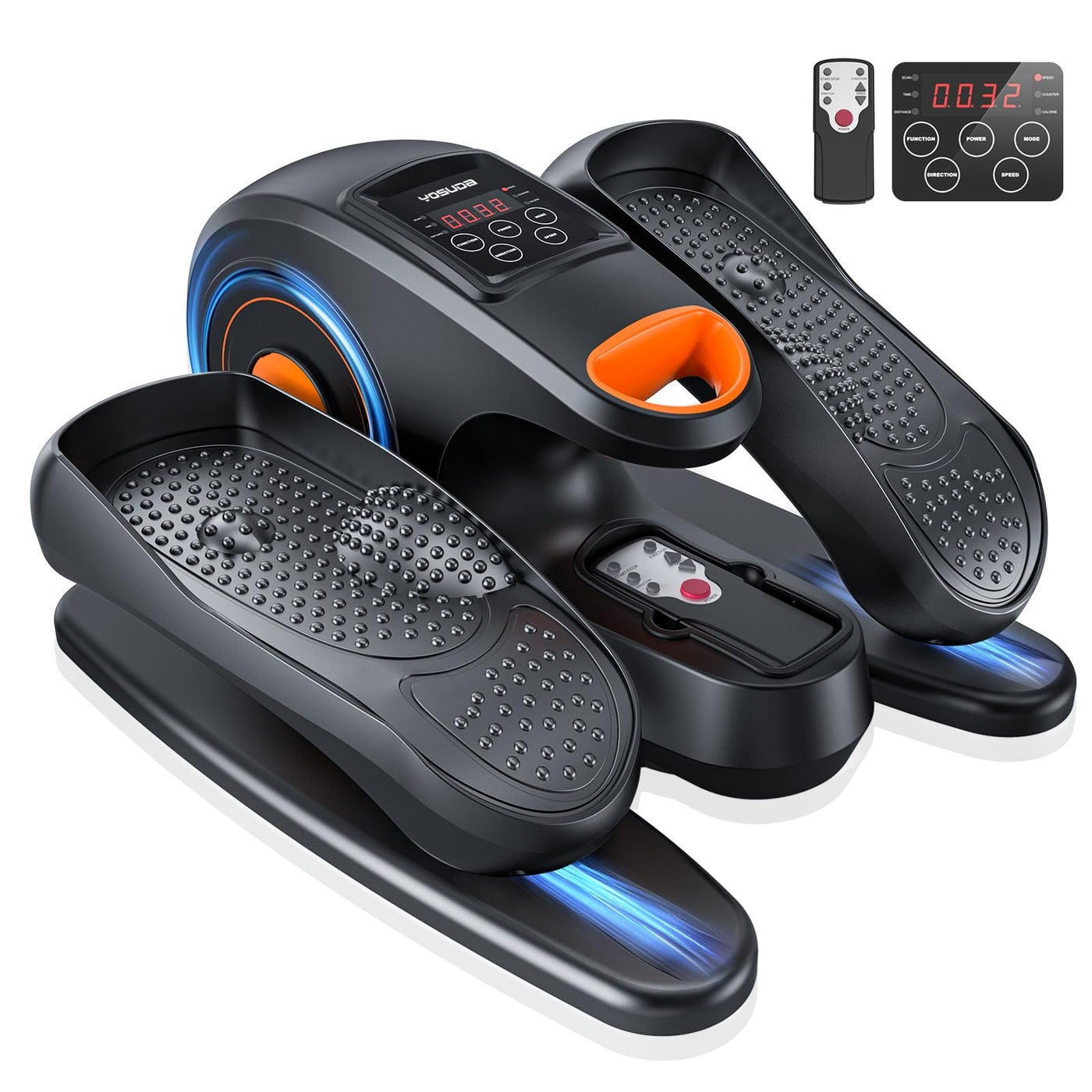 YOSUDA Under Desk Elliptical Electric,Elliptical for Seniors,Fully Assembled Seated Pedal Exerciser with Remote Control with Free Footstraps & 10 Adjustable Speeds