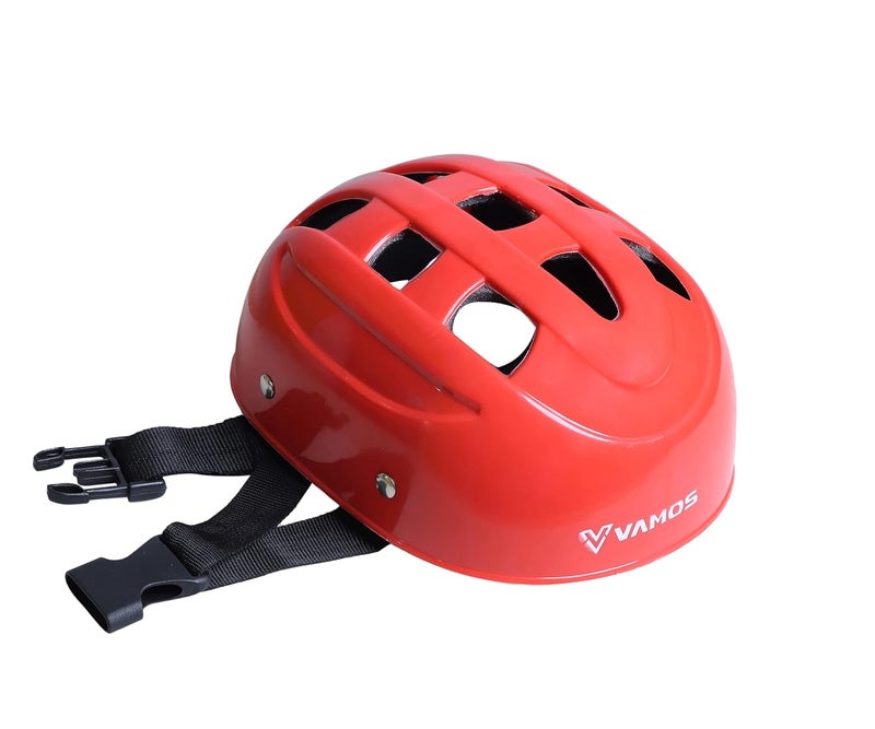 VAMOS Cycling and Skating Sports Helmet for Kids Boys and Girls of Age 6-12 Years with Adjustable Straps (Matte Red) - Image 2