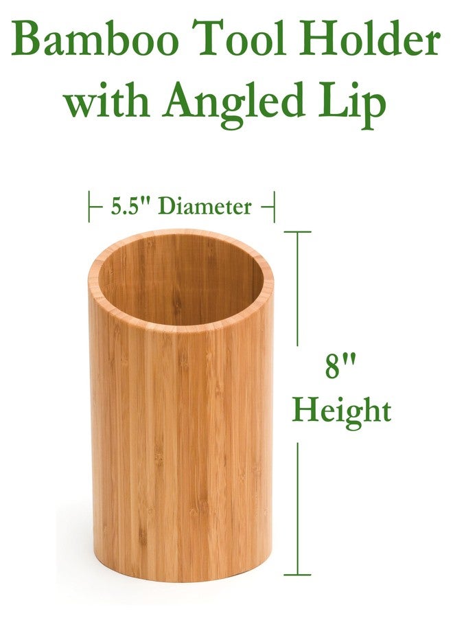 Lipper International 8827 Bamboo Wood Kitchen Tool Holder, 5-1/2" x 8" - Image 2