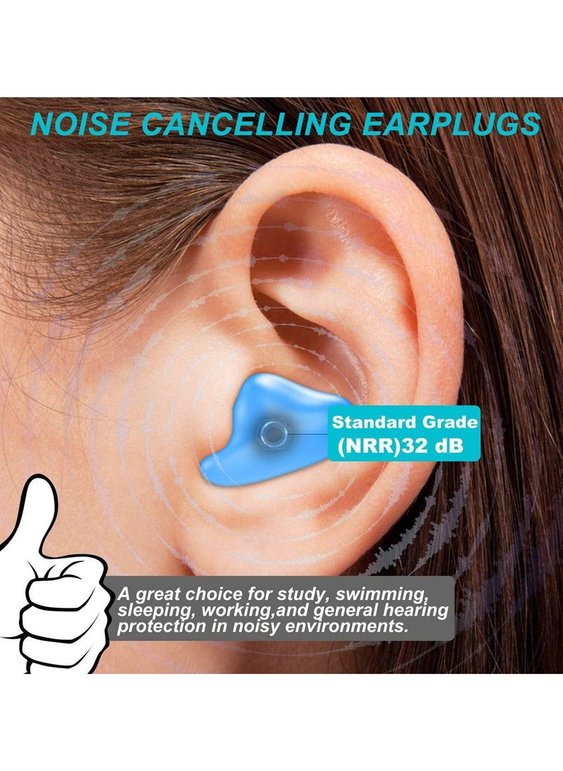 Generic - 8 Pair Reusable Ear Plugs for Sleeping Waterproof Noise Cancelling Premium Moldable Ear Plugs for Shooting Range Swimmers Snoring Concerts Airplanes Travel Work Studying - Image 1