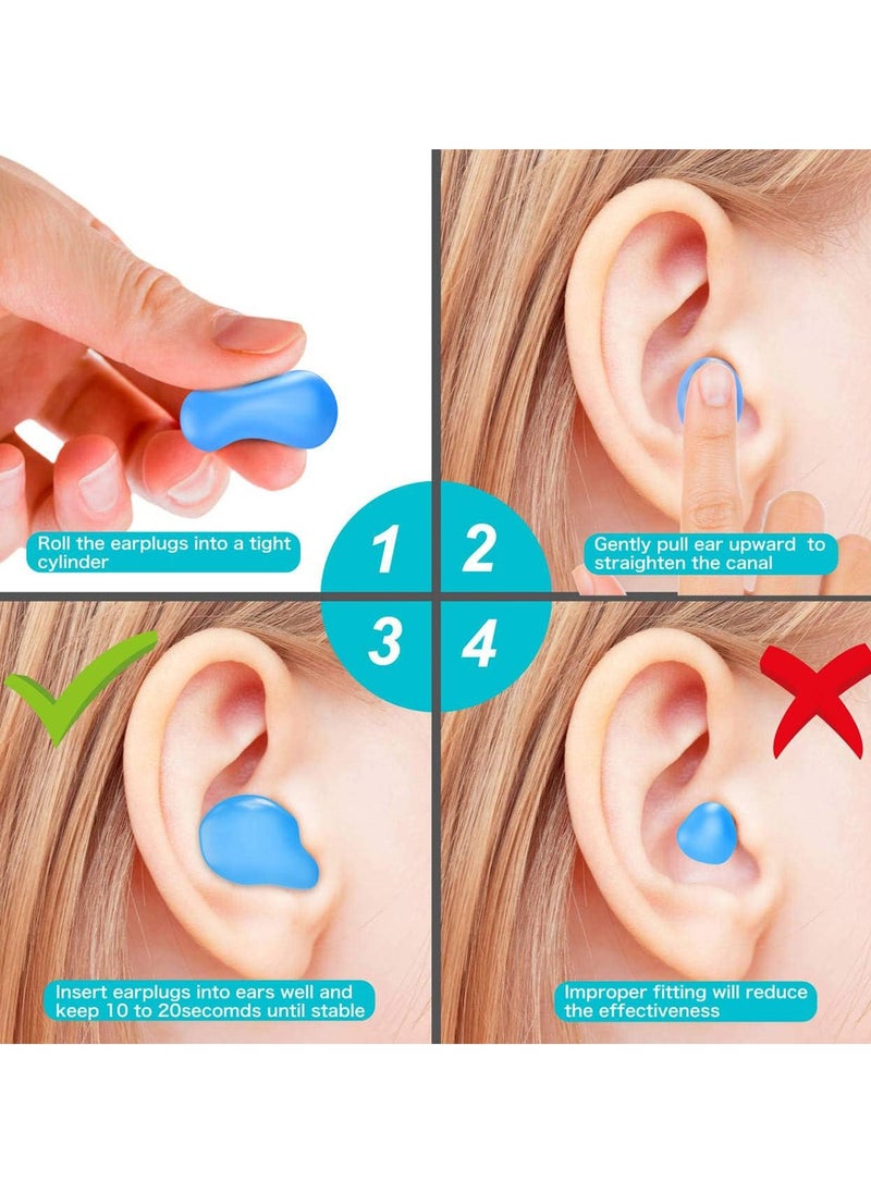 Generic - 8 Pair Reusable Ear Plugs for Sleeping Waterproof Noise Cancelling Premium Moldable Ear Plugs for Shooting Range Swimmers Snoring Concerts Airplanes Travel Work Studying - Image 1