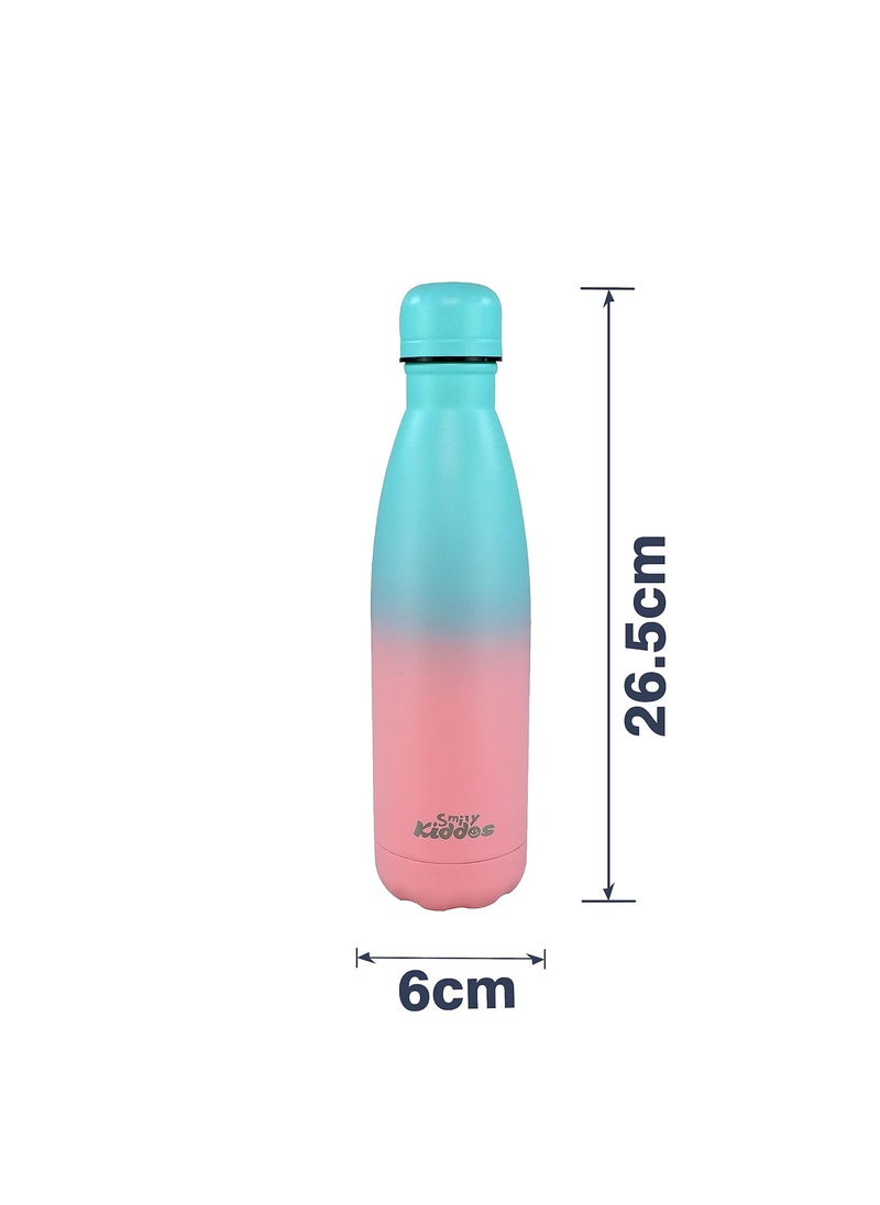 SMILY KIDDOS Smily Kiddos Stainless Steel Insulated Water Bottle/Boy/Girl/Baby/ (8 to 12 Years) -Matte Teal Pink LxWxH 26.5 X 6 X 6 cm  - Image 2