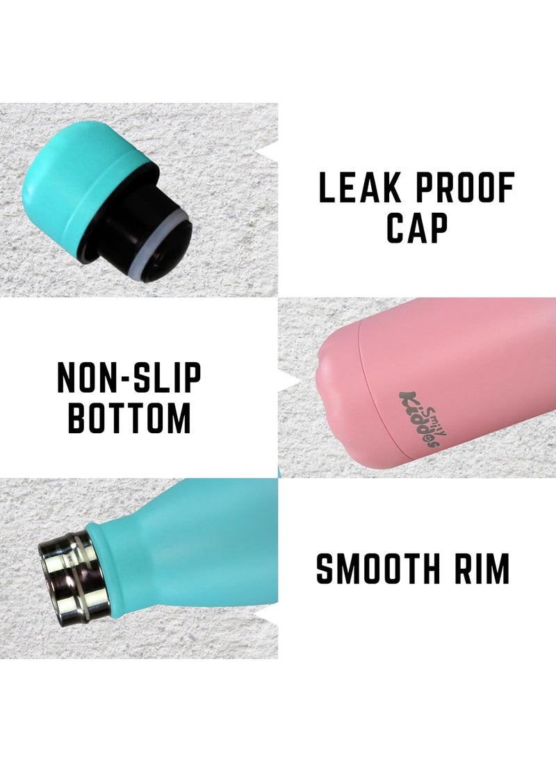 SMILY KIDDOS Smily Kiddos Stainless Steel Insulated Water Bottle/Boy/Girl/Baby/ (8 to 12 Years) -Matte Teal Pink LxWxH 26.5 X 6 X 6 cm  - Image 4