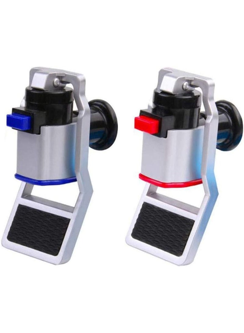 استبدال صنبور مبرد الماء، موزع ماء بلاستيك أحمر وأزرق، يناسب محول صنبور الماء الساخن والبارد، قطعتان - Image 1