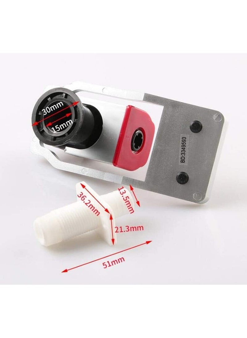 استبدال صنبور مبرد الماء، موزع ماء بلاستيك أحمر وأزرق، يناسب محول صنبور الماء الساخن والبارد، قطعتان - Image 3