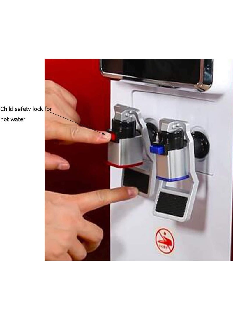 استبدال صنبور مبرد الماء، موزع ماء بلاستيك أحمر وأزرق، يناسب محول صنبور الماء الساخن والبارد، قطعتان - Image 4