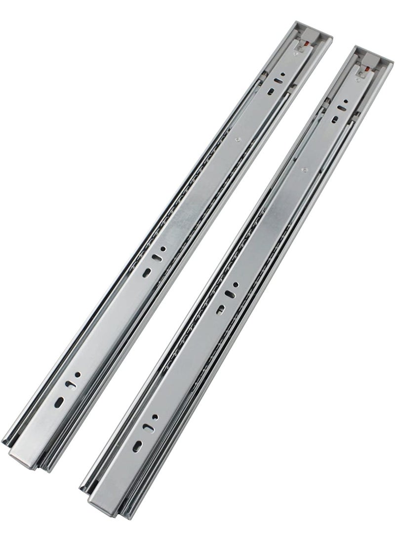 Volo Volo 12 inch Mild Steel Heavy Duty Telescopic Push to Open SlideDrawer Slides Ball Bearing 3Fold Full Extension Side Mount Rail Runners  - Image 1