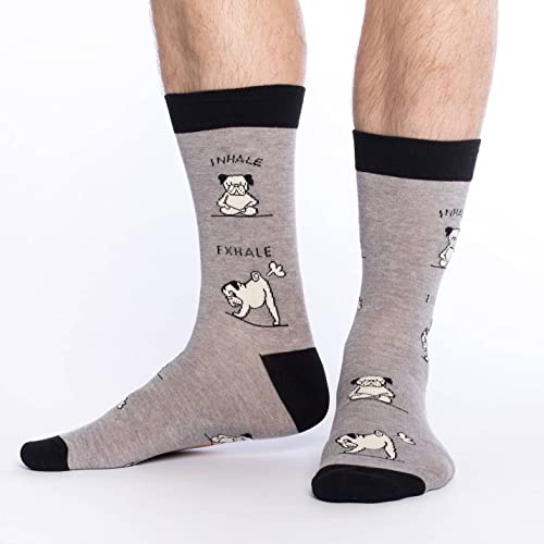 Good Luck Sock Men's Yoga Pug Dog Socks, Adult, Shoe Size 7-12 - Image 2