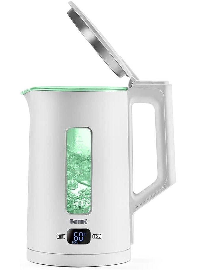 TANK Tank Safe Touch Glass Digital Kettle, 1.5L Capacity, 1500 Watts, Silver Frame, DG-2338-ES - 2 Year Warranty - Image 3