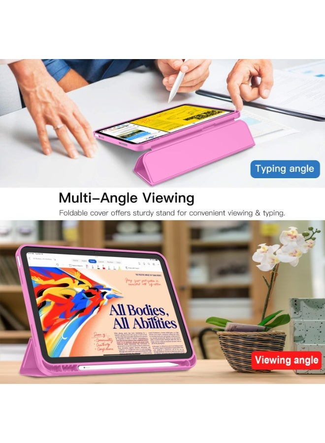 جراب لجهاز iPad (A16) الجيل الحادي عشر 11 بوصة 2025، جراب لجهاز iPad الجيل العاشر 2022 10.9 بوصة مع حامل قلم، غطاء خلفي ناعم من مادة TPU، غطاء حماية ذكي ثلاثي الطيات، خاصية التشغيل/الإيقاف التلقائي - Image 5