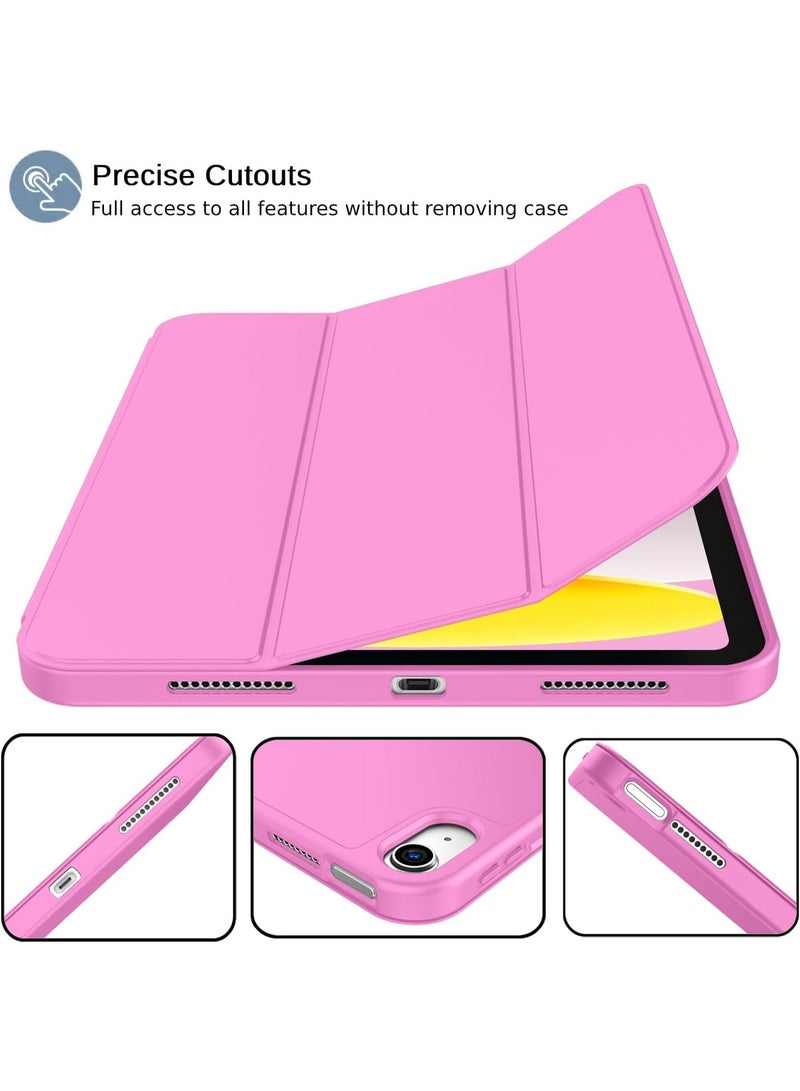 جراب لجهاز iPad (A16) الجيل الحادي عشر 11 بوصة 2025، جراب لجهاز iPad الجيل العاشر 2022 10.9 بوصة مع حامل قلم، غطاء خلفي ناعم من مادة TPU، غطاء حماية ذكي ثلاثي الطيات، خاصية التشغيل/الإيقاف التلقائي - Image 2