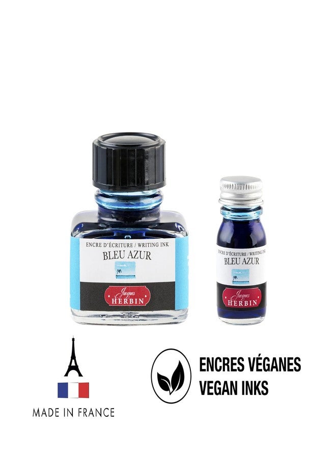 Jacques Herbin Herbin Ink Bottle (Bleu Azur - 10ML) 11512T - Image 5