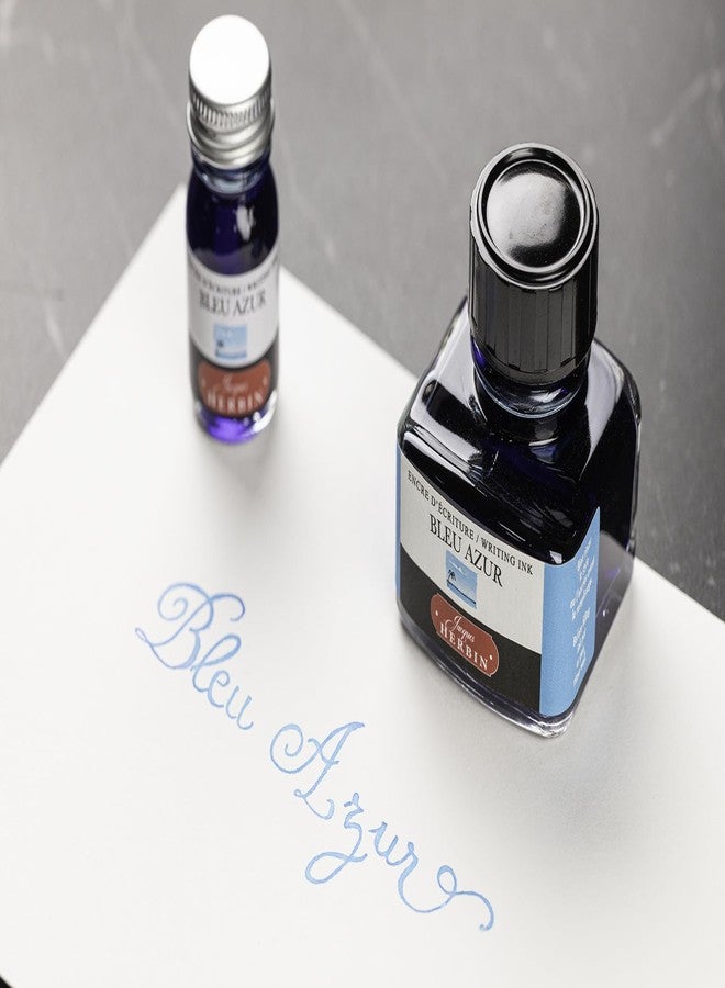 Jacques Herbin Herbin Ink Bottle (Bleu Azur - 10ML) 11512T - Image 4