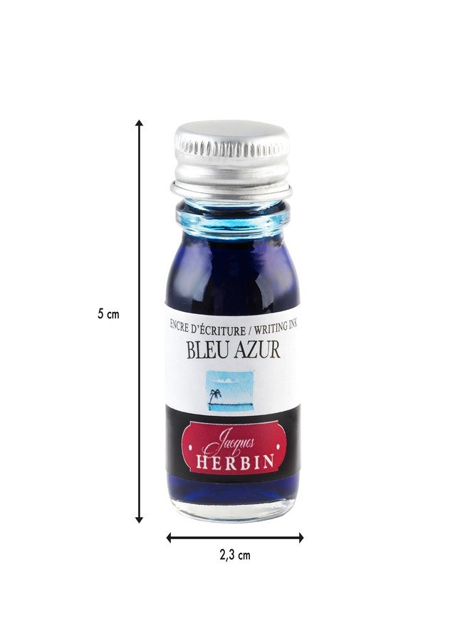 Jacques Herbin Herbin Ink Bottle (Bleu Azur - 10ML) 11512T - Image 2