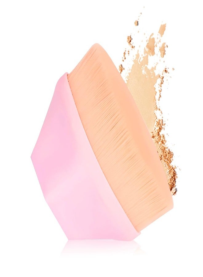 Gleva Foundation Makeup Brush, Kabuki Hexagon Face Blush Liquid Powder Foundation Brush for Blending Liquid, Cream or Flawless Powder Cosmetics with Protective Case (PINK) - Image 1