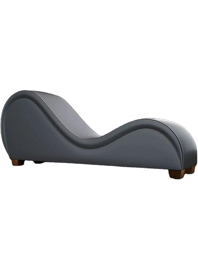 Poppins HOME Comfortable S-Shape Sofa-Chair, Loveseat Bonded Stretch (Grey)