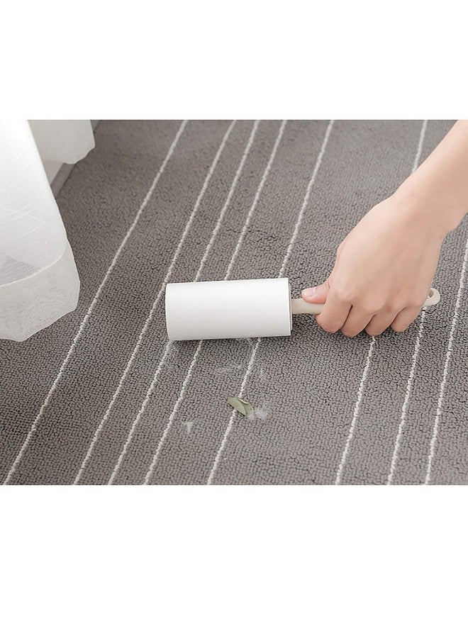 بت بكرة إزالة الوبر مع غطاء، 60 ورقة لكل منها و2 عبوة قابلة لإعادة التعبئة لإزالة شعر الكلاب والأوساخ والغبار والوبر من الملابس ومقاعد السيارة والمفروشات والأرضيات (أبيض) - Image 2