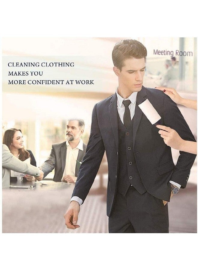 بت بكرة إزالة الوبر مع غطاء، 60 ورقة لكل منها و2 عبوة قابلة لإعادة التعبئة لإزالة شعر الكلاب والأوساخ والغبار والوبر من الملابس ومقاعد السيارة والمفروشات والأرضيات (أبيض) - Image 4