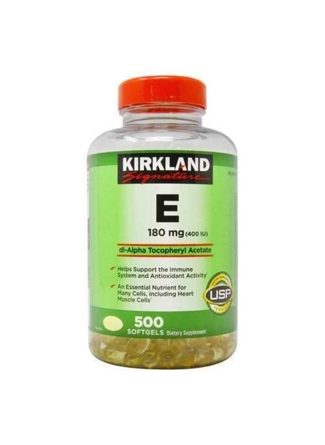 Kirkland Signature - Vitamin 180mg E 400 I. U. 500 Softgels Per Bottle - Image 1