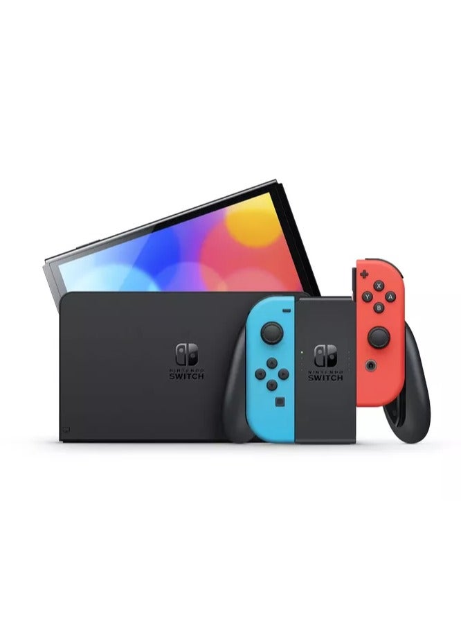 Nintendo Switch - OLED Model with Neon Red & Neon Blue Joy-Con - Image 3