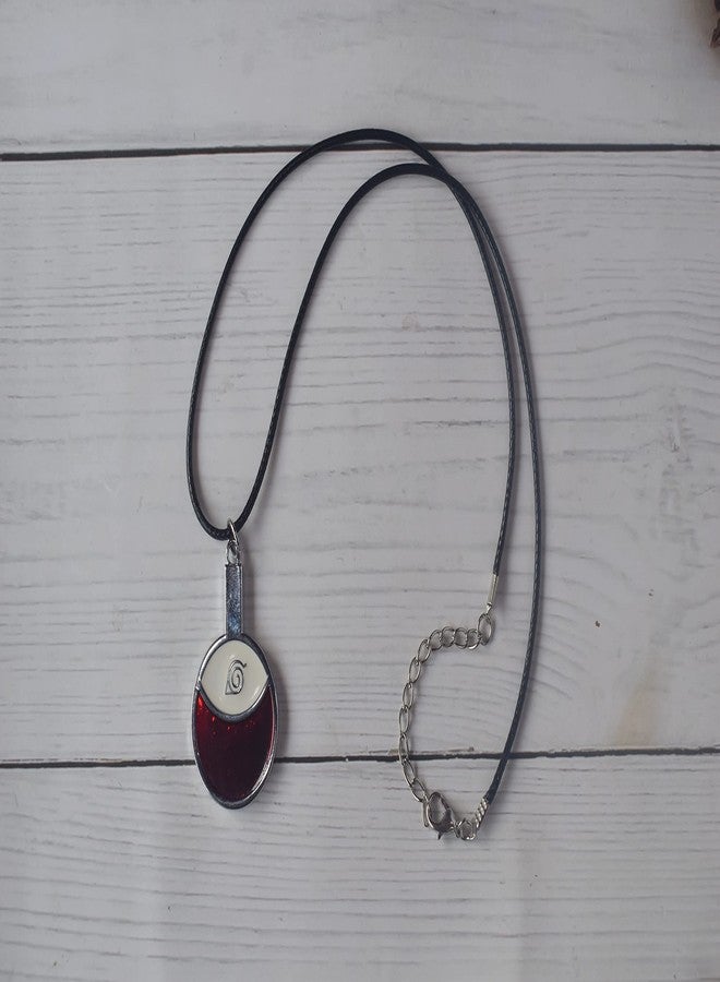 Offo Anime Inspired Locket with Double Bands Konoha Sign Logo Beautifully Designed Pendant Necklace, ideal gift For Boys, Men and Women - Image 3
