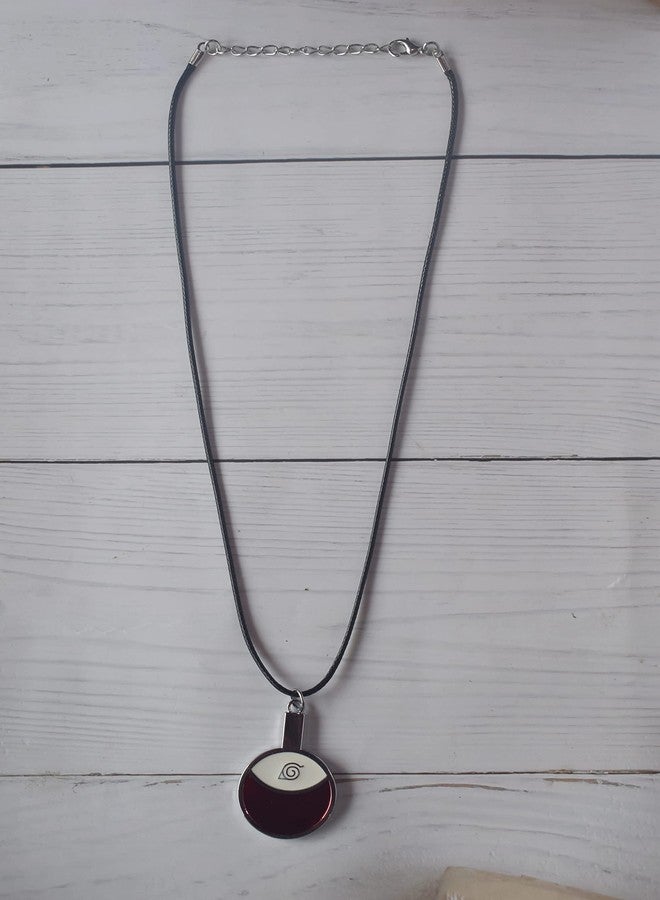 Offo Anime Inspired Locket with Double Bands Konoha Sign Logo Beautifully Designed Pendant Necklace, ideal gift For Boys, Men and Women - Image 2