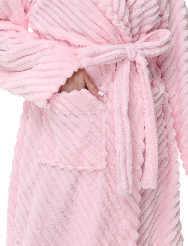 Yurhap Premium Robes for Women - Super Soft Cozy Fleece Womens Robe Plush Long Bathrobe - Image 3