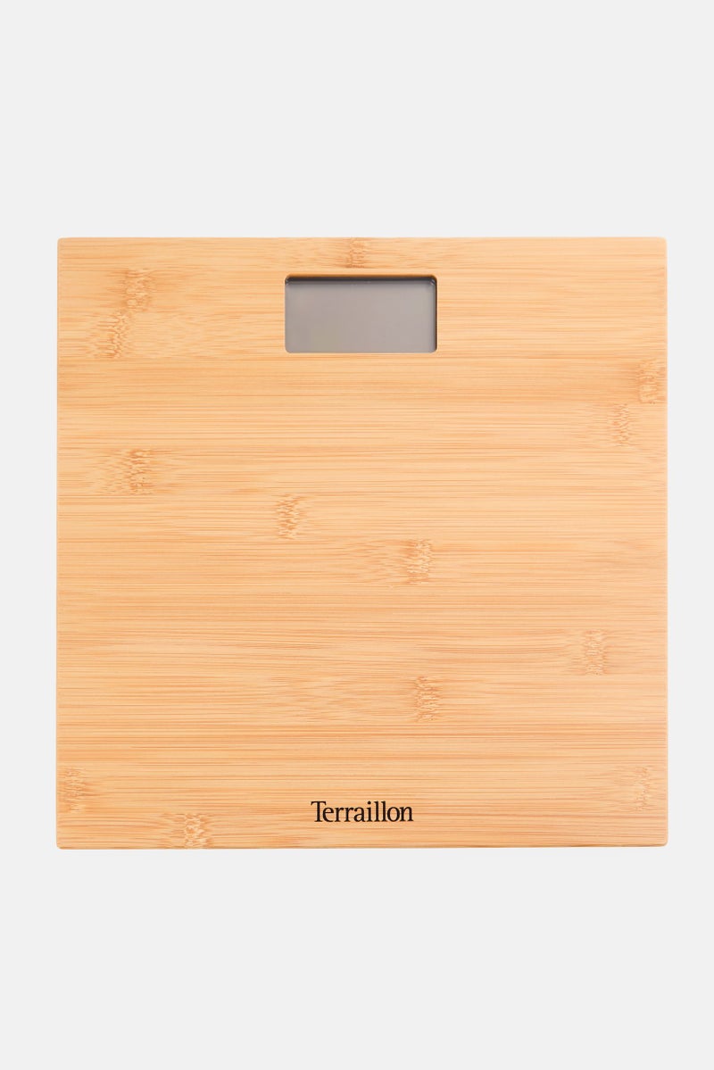 Terraillon Bamboo Digital Bathroom Scale, Beige - Image 1