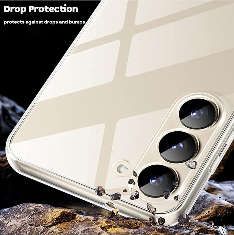 Nishtech for Samsung Galaxy S23FE 5G Premium Transparent Hybrid Soft Slim Dust Proof Back Case Cover with Camera Protection - Image 3