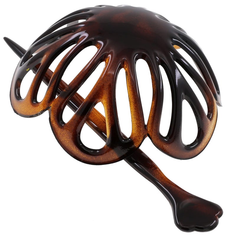 Camila Paris NV149 French Hair Bun Clip Maker Cover Cap Holder, Tortoise Shell, Round Dome Bun Hair Clip for Women Hair Updo, Styling Hair Bun Accessories for Women, No Slip Durable, Made in France - Image 1