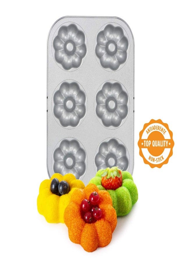 DECORA Non-Stick 6 Cavity Flower Doughnut PAN Ø 7,5 cm - Image 2