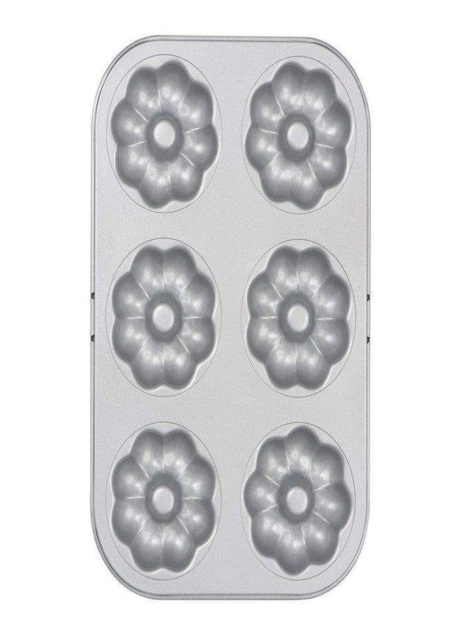 DECORA Non-Stick 6 Cavity Flower Doughnut PAN Ø 7,5 cm - Image 1