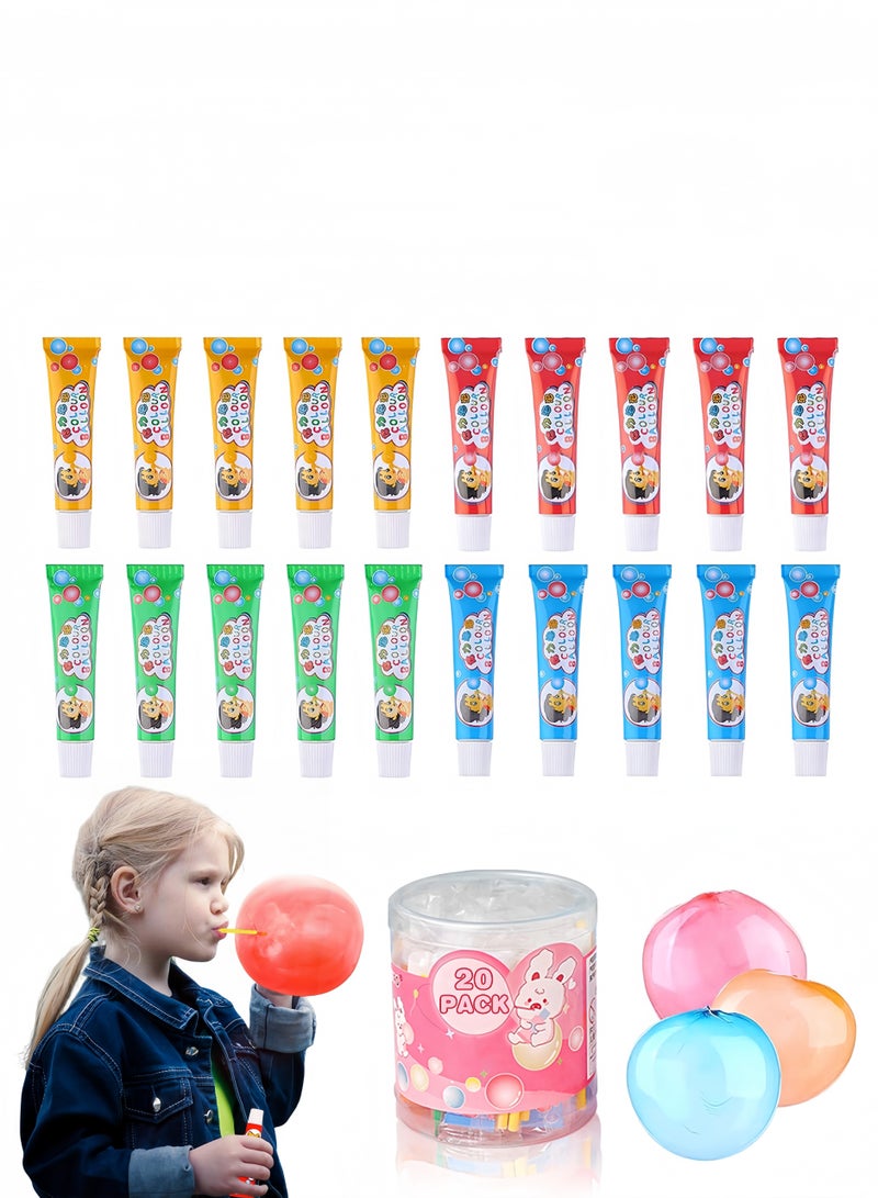 20 Pieces Plastic Bubble Toys Set, Large Bubble Balloons, Bubble Blowing Product Kit, Kids Friendly Outdoor Bubble Blowing Toys, Toddler Outdoor Birthday Gift - Image 1