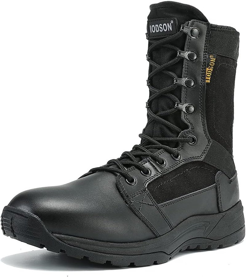 IODSON Black Tactical Boots 8 Inches Lightweight Combat Boots - Image 2