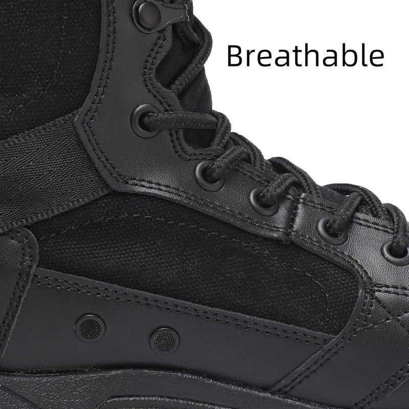 IODSON Black Tactical Boots 8 Inches Lightweight Combat Boots - Image 4