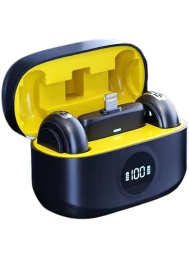 JBQ Wireless Lavalier Microphone with 20M Range, Dual Clip-On Mic Set, Charging Case, Noise Reduction, Touch Control, for Mobile Video Recording, Interviews, and Content Creation - Image 2