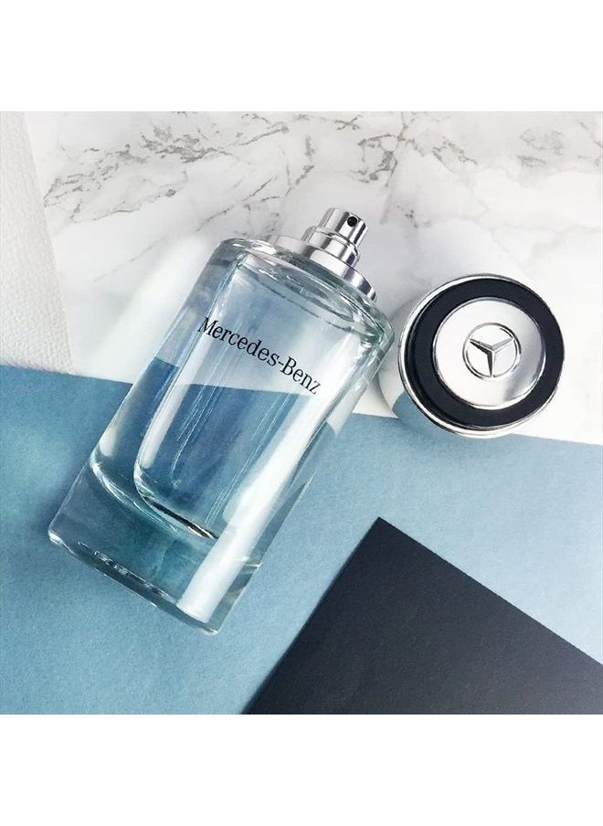 Mercedes-Benz For Men - Elegant Fragrance With Woody, Sensual Musky Notes - Mesmerize The Senses With Original Luxury Men's Eau De Toilette Spray - Endless Day Through Night Scent Payoff - 4 OZ  - Image 3