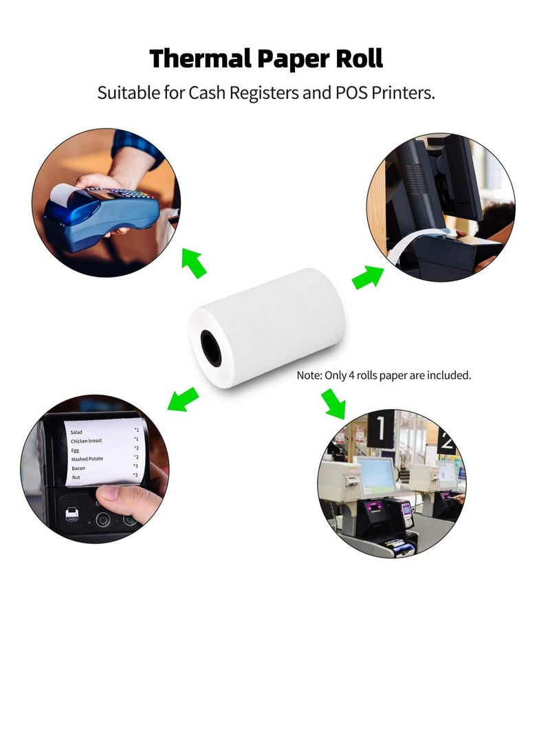Terabyte POS Receipt Thermal Paper, 57x30mm100 Rolls/pack Premium Cash Register for Bank Queues, Hospitals, Hotels, Restaurants, Supermarkets, Convenience Stores (100Rolls/57x30mm) - Image 4