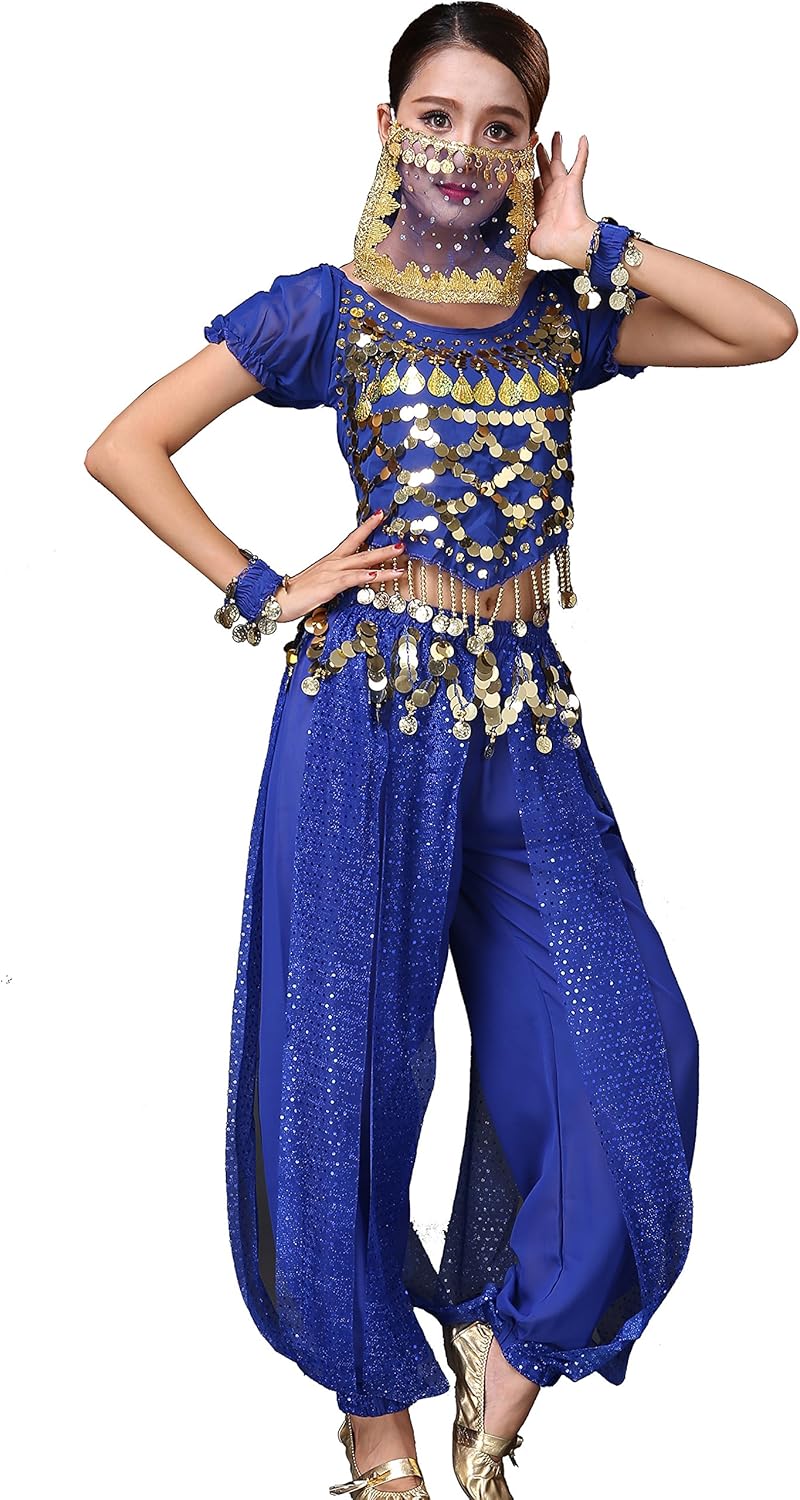 Astage Lady Belly Dancer Costume Halloweem Performance Wear All Sets - Image 3
