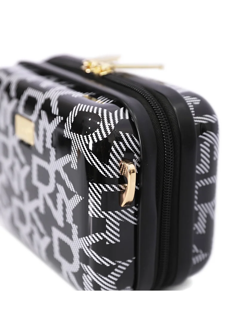 دكني حقيبة مستحضرات التجميل المميزة من DKNY Deco حقيبة مضاءة للسفر، منظم حقيبة مستحضرات التجميل، تخزين مقسم احترافي قابل للتعديل، ملحقات صندوق قطار المكياج المحمولة المقاومة للماء