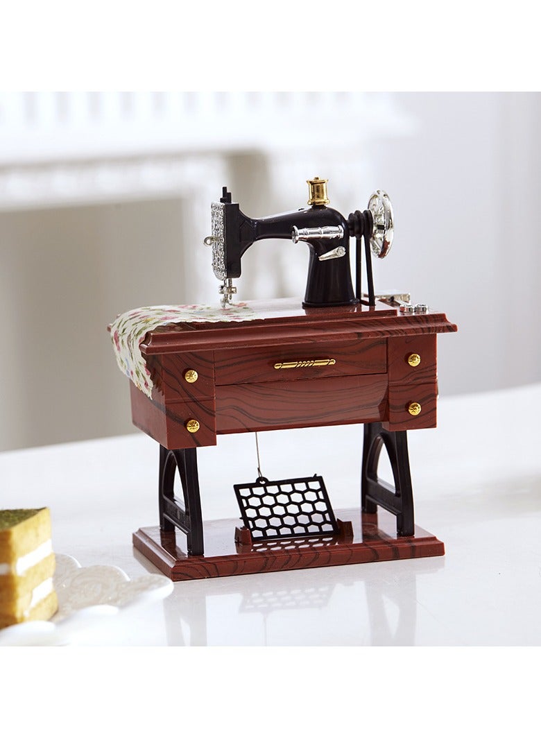 general Sewing machine music box creative eight-tone music box decorative item that can be used as home decor children's gift - Image 3