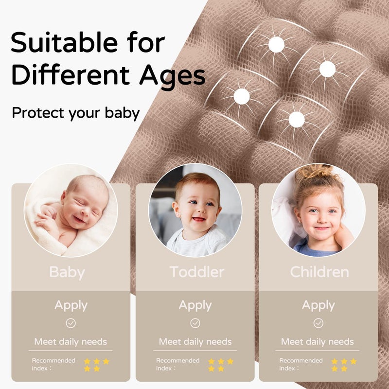 Yoofoss Hooded Baby Towels for Newborn 2 Pack 100% Muslin Cotton Baby Bath Towel with Hood for Babies, Infant, Toddler and Kids, Large 32x32Inch, Soft and Absorbent Newborn Essential - Image 5