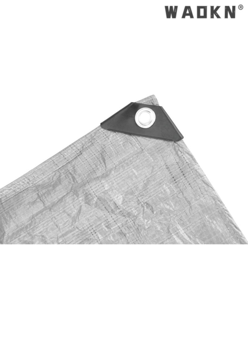 WAOKN Extended Coverage Performance Tool (2*3M) Super-Sized Tarp Cover - Blue Waterproof & Durable for Tarpaulin, Canopy Tents, Boats, RVs, & Pool Protection - Image 3