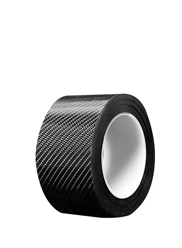 Car Door Edge Guards Scratch Cover Sill Protector Bumper Protector 5D Carbon Fiber Car Wrap Film Automotive Self Adhesive Anti Collision Film Fits for Most Cars 1.2In x 33Ft, Black - Image 1