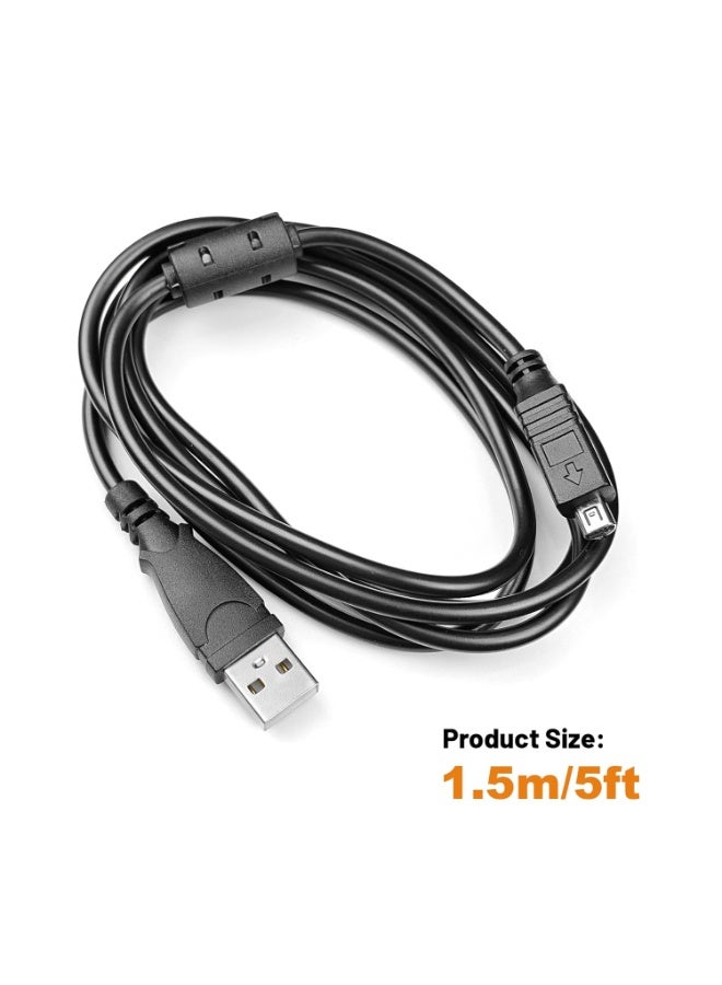 إيغويل كابل USB بديل لـ VMC-15FS ذو 10 دبابيس لترميز البيانات، متوافق مع كاميرات سوني هانديكام DCR-HC20 DCR-HC24E DCR-HC26E DVD301/305/308 DCR-SR200 DCR-SX85 DCR-SR220 DCR-SR290 وغيرها، (1.5 متر، علبة واحدة) - Image 2